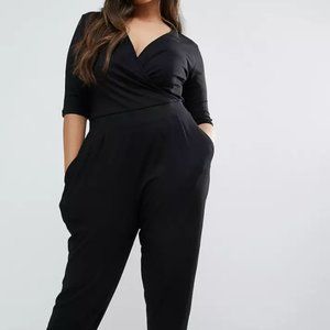 ASOS Curve Wrap Front Jumpsuit